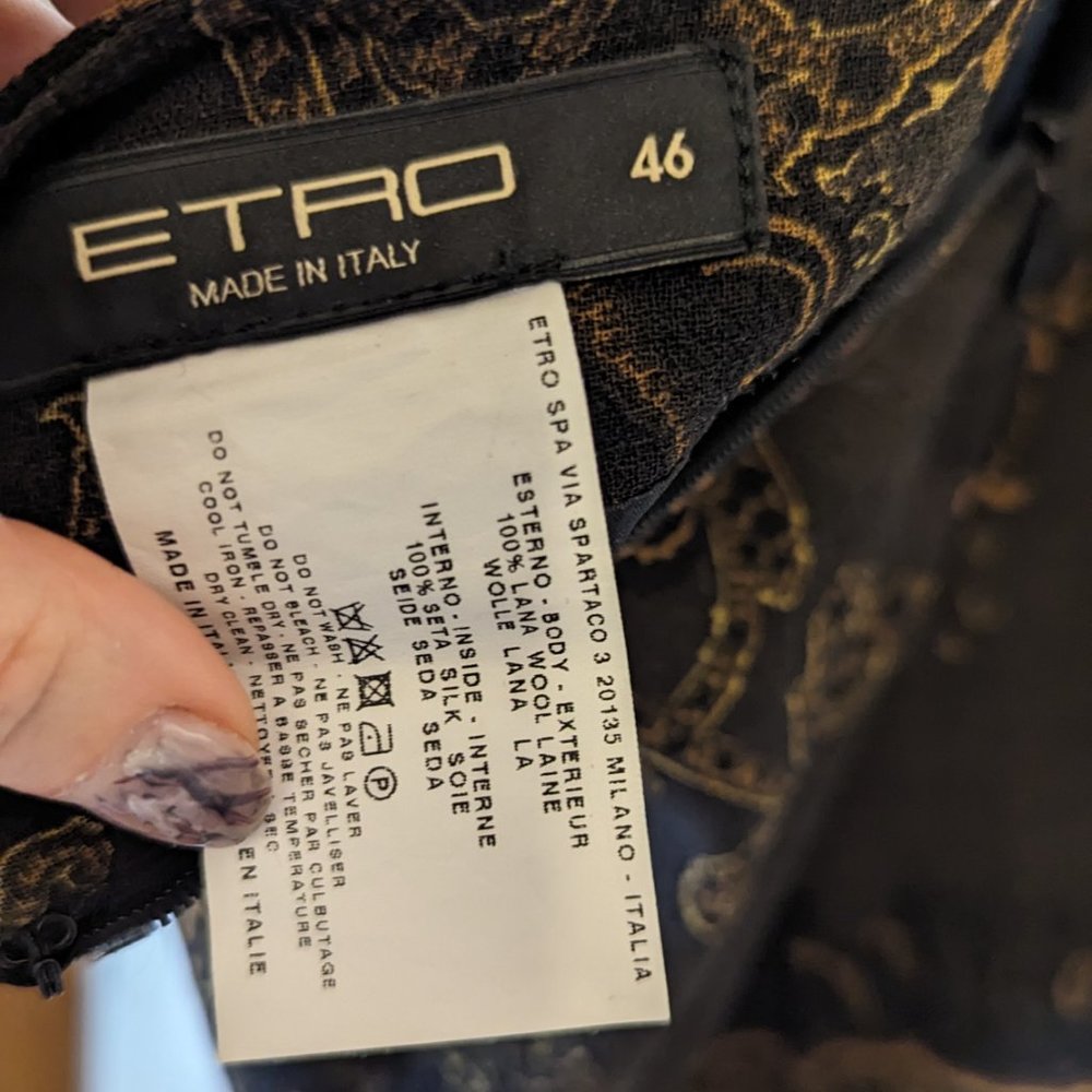 Lana Wool a-line skirt from Etro Milano - Picture 5 of 7